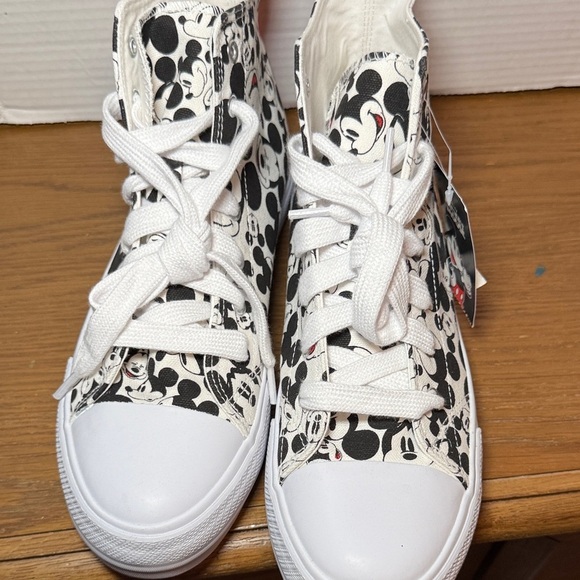 NEW! Disney Women's Mickey Mouse High-Top Lace-Up Sneakers Size 11 Shoes - Picture 6 of 8